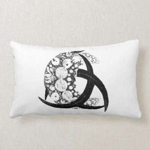 *  TRIQUETRA & CRESCENT  MOON  * LUMBAR PILLOW