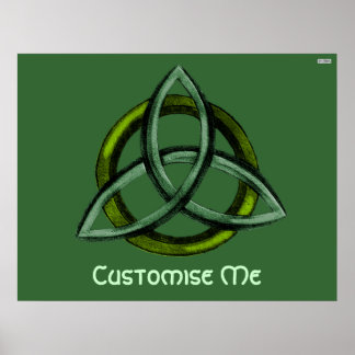 Triquetra (Green) Poster