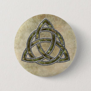 Triquetra Natural 2 Inch Round Button