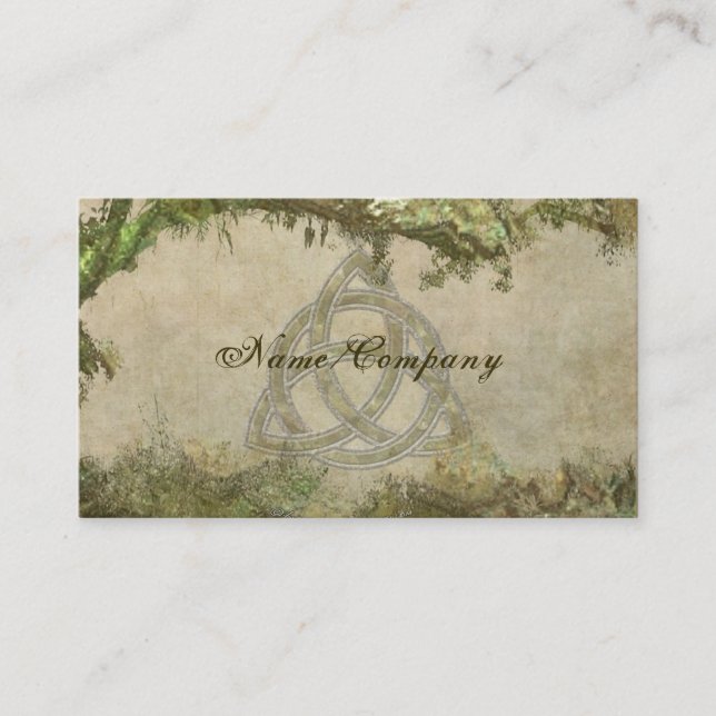 Triquetra Natural Business Card (Front)
