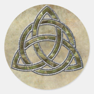 Triquetra Natural Classic Round Sticker