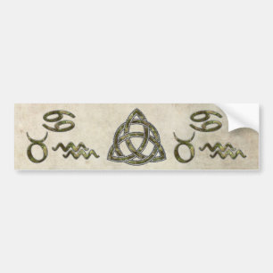 Triquetra Natural Earth Air Water signs Bumper Sticker