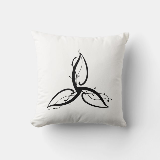 Triquetra Odin Norse Wicca Symbol Throw Pillow (Front)