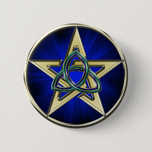 Triquetra Pentagram Button