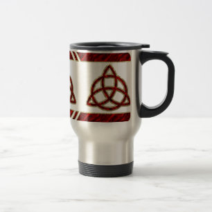 Triquetra Red Silk Travel Mug