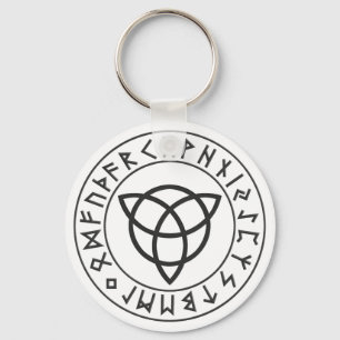 Triquetra Rune Shield Keychain