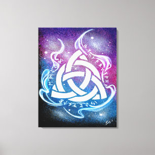 Triquetra sigil canvas print