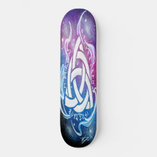 Triquetra sigil skateboard