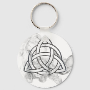 Triquetra Silver Bevel Keychain