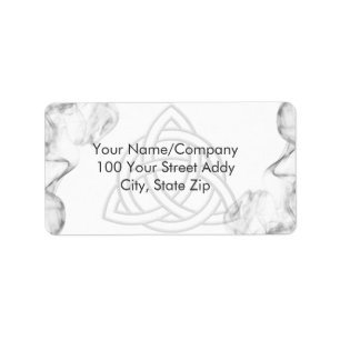 Triquetra Silver Bevel Label