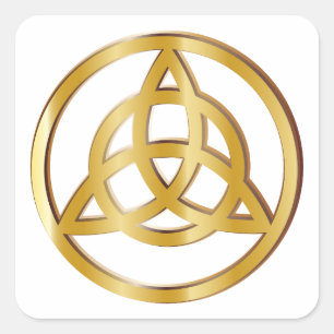 Triquetra symbol square sticker