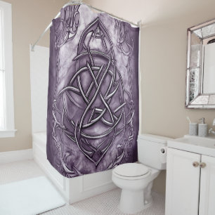 Triquetra Trinity Knot Lavender Purple Faux Metal