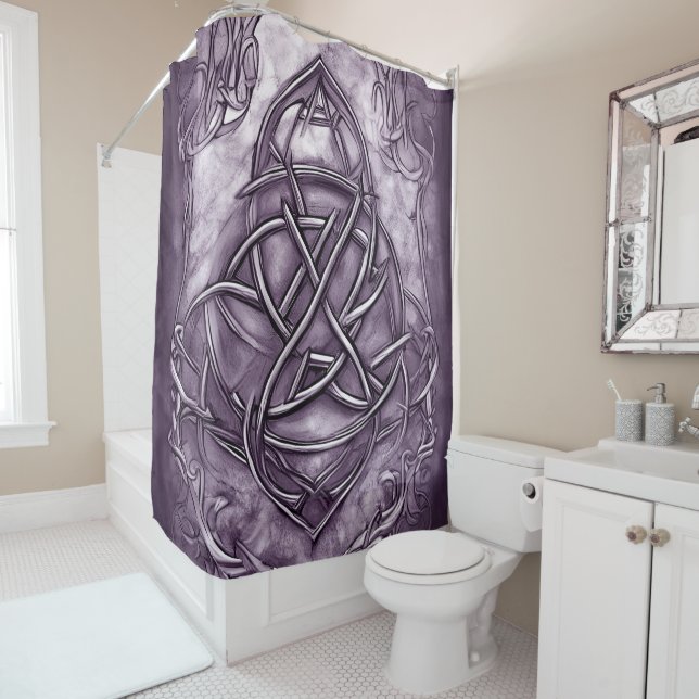 Triquetra Trinity Knot Lavender Purple Faux Metal (In Situ)