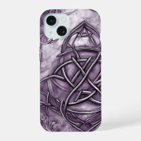 Triquetra Trinity Knot Lavender Purple Faux Metal