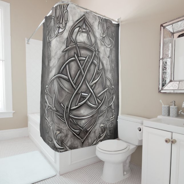 Triquetra Trinity Knot Silvery Pewter Faux Metal (In Situ)