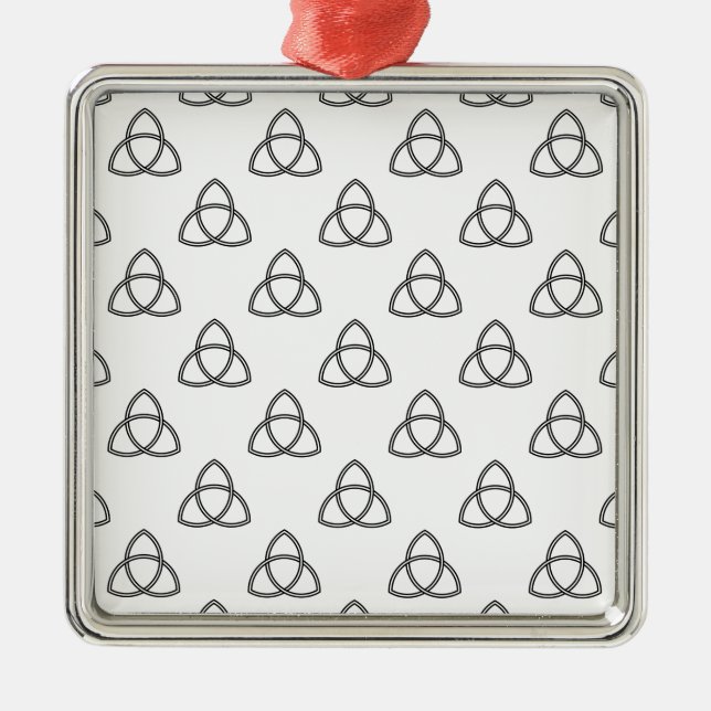 Triquetra Vesica Symbol Metal Ornament (Front)
