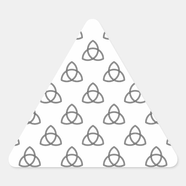 Triquetra Vesica Symbol Triangle Sticker (Front)