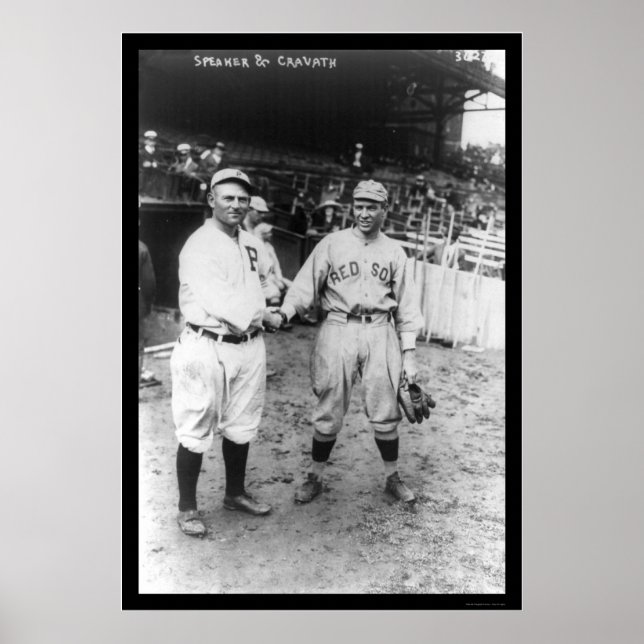 Tris Speaker Red Sox Baseball 1915 Poster (Front)
