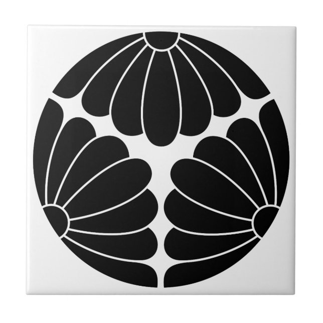 Trisected chrysanthemums tile (Front)