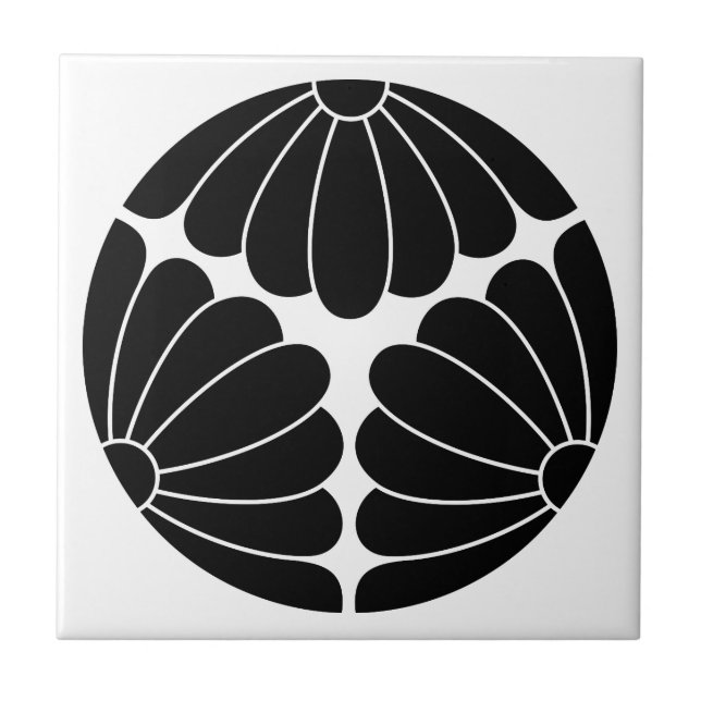 Trisected chrysanthemums tile (Front)