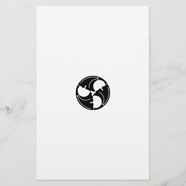 Trisected ginkgo leaves stationery (Front)