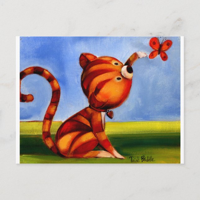 Trish Biddle Childrens Kitty 3 of 3 Postcard (Front)