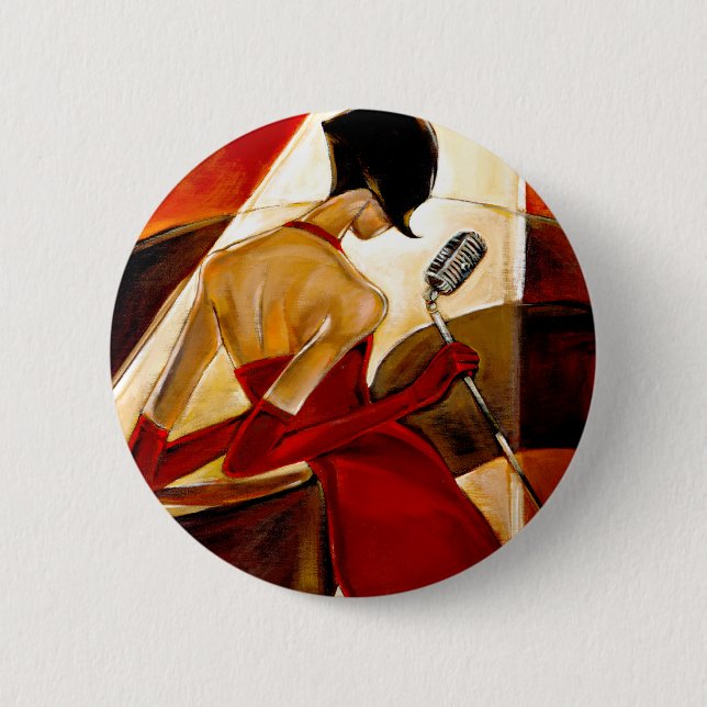 Trish Biddle Fever 2 Inch Round Button (Front)