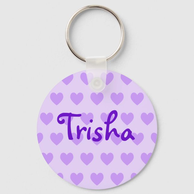Trisha in Purple Keychain (Front)