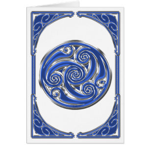 Triskel argenté bleu