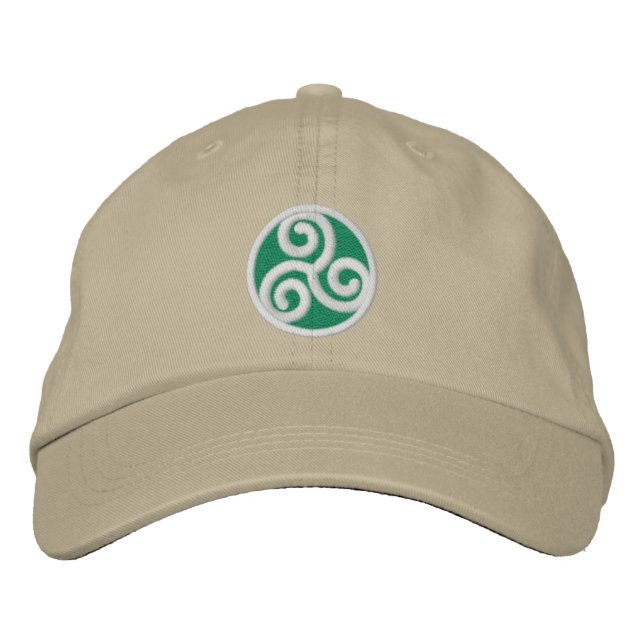 Triskele Celtic Spiral Embroidered Hat (Front)