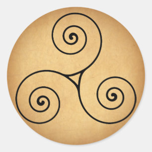 Triskele Classic Round Sticker