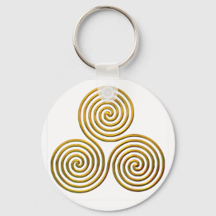 Triskele-gold Keychain