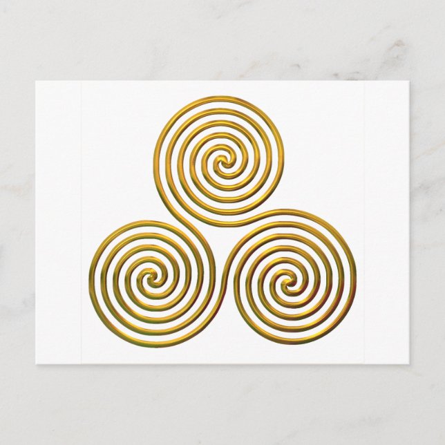 Triskele-gold Postcard (Front)