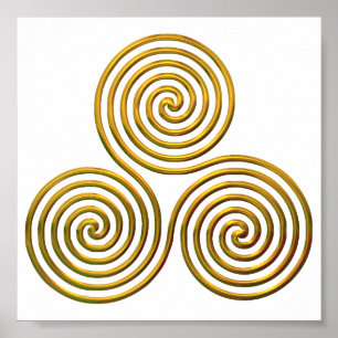 Triskele-gold Poster