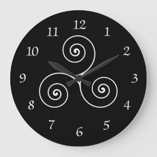 Triskele Symbol Large Clock