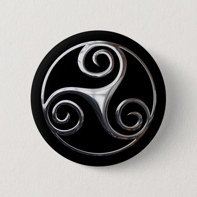 Triskelion 2 Inch Round Button (Front)