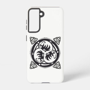 Triskelion Celtic Knot Mandala Design Black Samsung Galaxy Case