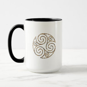 Triskelion Celtic – Triple spiral symbol – Mosaic Mug