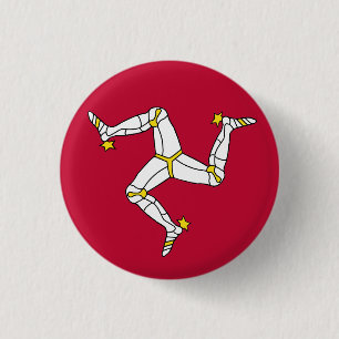 Triskelion Isle of man flag 1 Inch Round Button