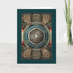 Triskelion Mandala Greeting Card