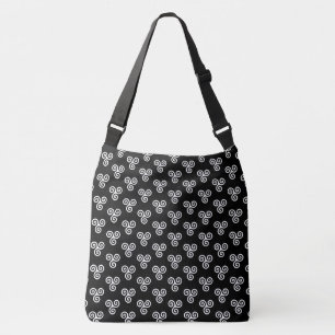 TRISKELION TRIPLE CELTIC SPIRAL CROSSBODY BAG