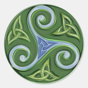 Triskelle Classic Round Sticker