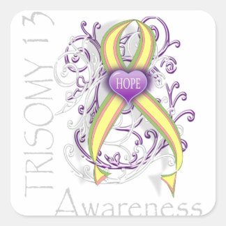 Trisomy 13 Awareness Square Sticker