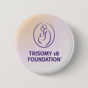 Trisomy 18 Foundation Logo - Multi-Colour Button