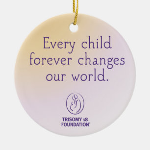Trisomy 18 Foundation Personalized Ornament
