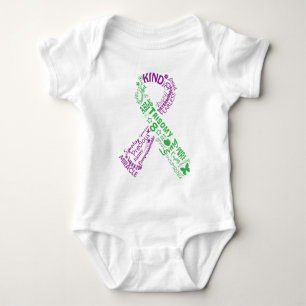Trisomy 8 Awareness Ribbon Baby Bodysuit
