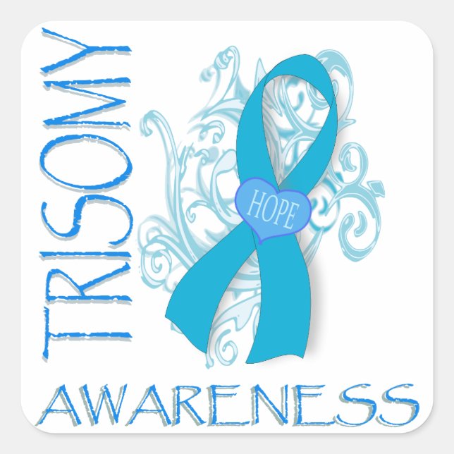 TRISOMY SQUARE STICKER (Front)