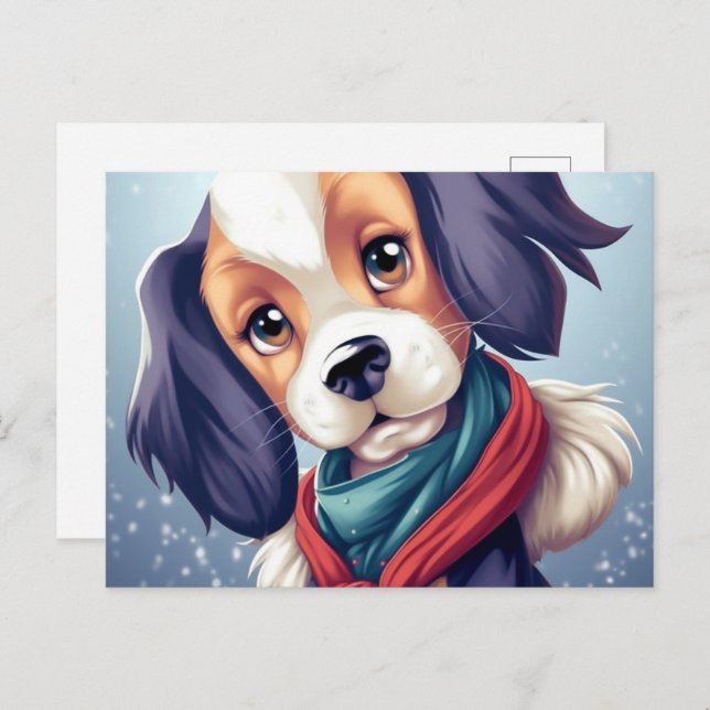 Trist Dog Postcard (Front/Back)