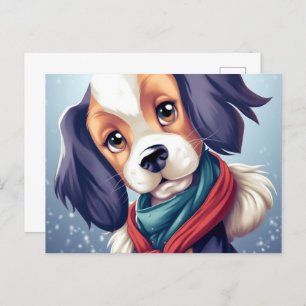Trist Dog Postcard