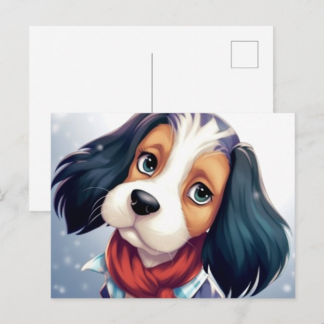 Trist Dog Postcard (Front/Back)